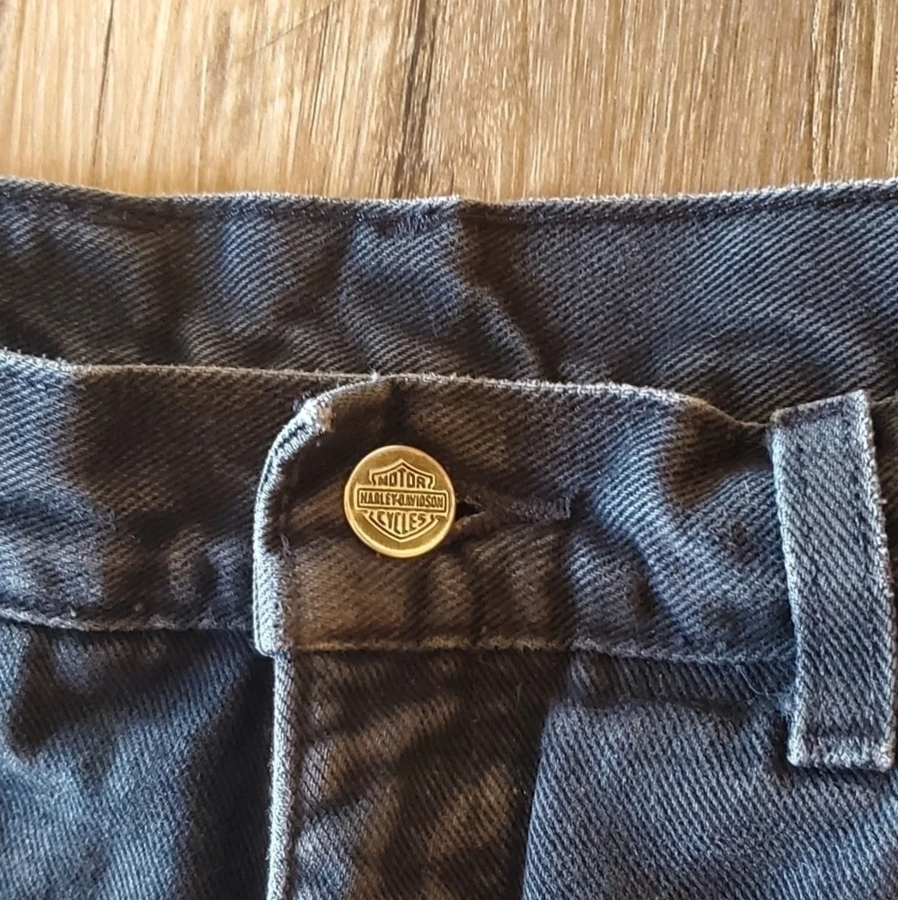 HARLEY Davidson Black Denim Shorts Size 4